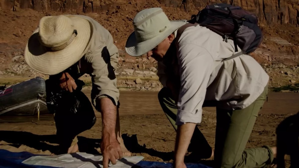 Ian James and John Weisheit along the Colorado River below Moab, Utah in 2022